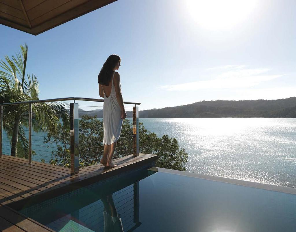 qualia Located on the secluded northern-most tip of Hamilton Island and surrounded by the unsurpassed beauty of the Great Barrier Reef, qualia is a unique