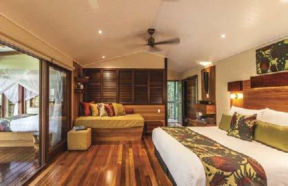 Nearest domestic and international airport: Cairns Time to lodge: 60 minute drive Number of suites: 40 (combination of River Treehouses and Treehouses)