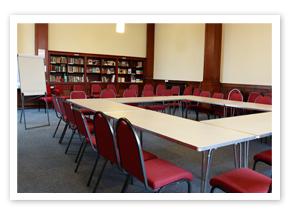 Both rooms are step free. o The Library can be used as a small meeting room or as a break-out room from the main hall. o The main hall is of a good size and can hold up to 70 people in theatre style.