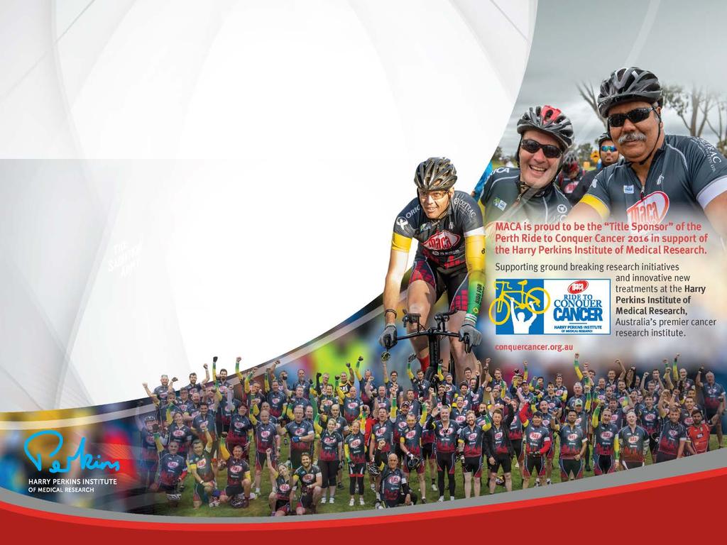 COMMUNITY AND LEADERSHIP Title Sponsor for the Ride to Conquer