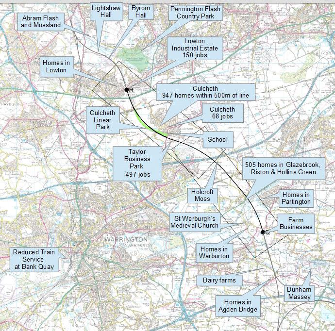 Impacts of the Proposed Golborne Link The proposed Golborne Link causes very damaging impacts all along its length, as can