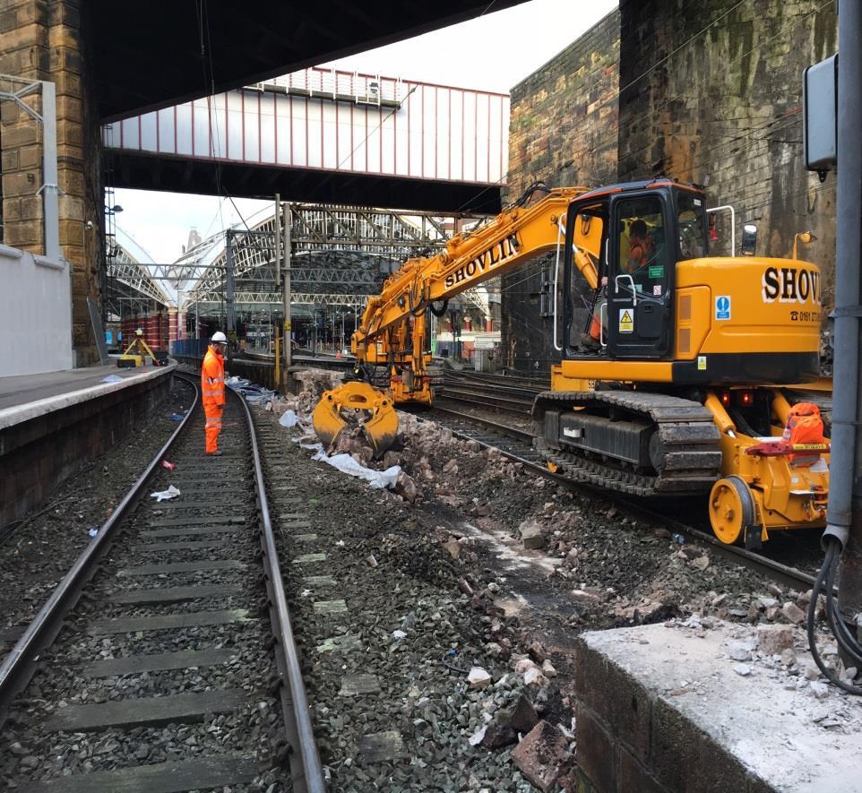 Progress at Lime Street On Christmas Day and Boxing Day enabling work at Lime Street took place to install under track crossings and OLE equipment in the