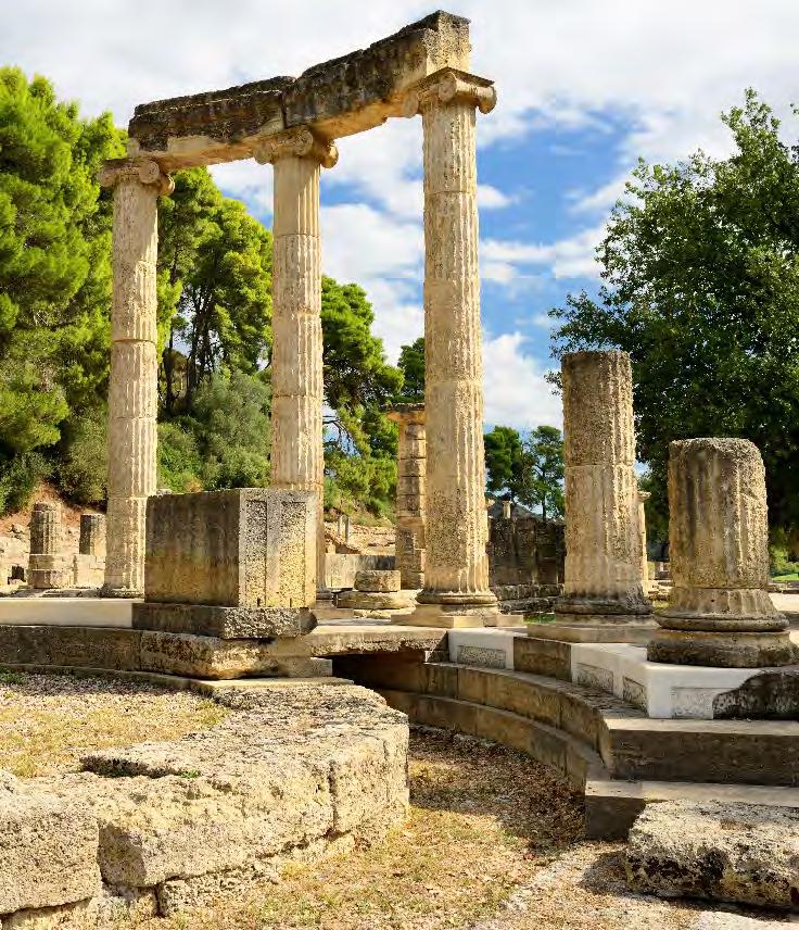 Also within the sanctuary is the ancient Temple of Hera while just outside the precinct are the gymnasium and well-preserved stadium.