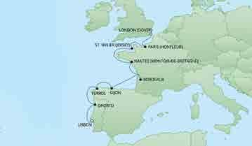 Spain 9am 6pm 5 Oporto, Portugal 6pm 6 Lisbon, Portugal NEW Port of Call O Overnight in port DREAMS OF BORDEAUX LONDON TO LISBON Seven Seas Navigator SEPTEMBER 26, 2017 10 NIGHTS UP TO 22 SHORE