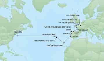 REGAL ATLANTIC CROSSING LONDON TO NEW YORK Seven Seas Navigator SEPTEMBER 26, 2017 21 NIGHTS DATE PORT ARRIVE DEPART Sep 26 London (Dover), UK 1pm 5pm 27 Paris (Honfleur), France 7pm 28 St.