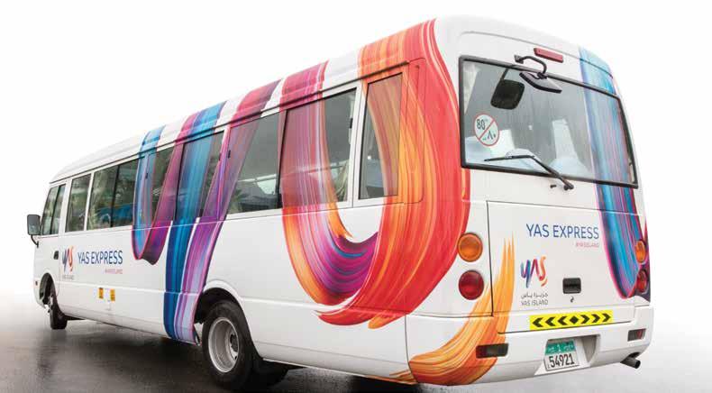 50 GETTING AROUND YAS ISLAND Free shuttle service: Enjoy the Yas Express free shuttle service that connects all of Yas Island s attractions.