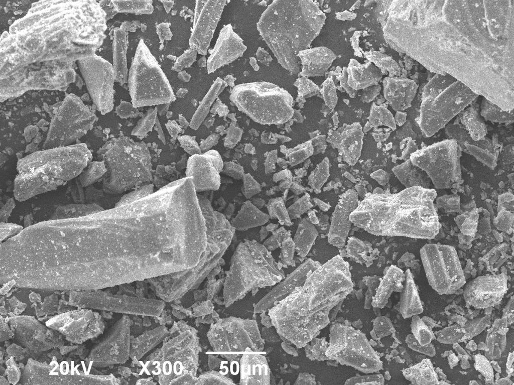 Upotrebom skenirajućeg elektronskog mikroskopa za ispitivanje kristalne strukture kalcita koji se nalazi u kamencu, dobijene su sledeće SEM fotografije, prikazane na slici 4.4.6.
