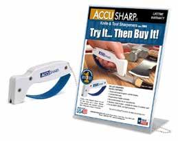 AccuSharp POP Display This simple but effective AccuSharp acrylic point-of-purchase display unit does a great job of direct selling!