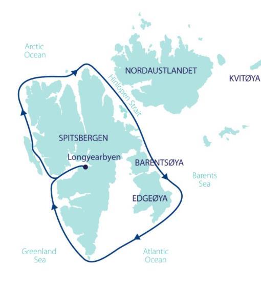 ITINERARY Day 1 Enjoy a guided tour of colourful Spitsbergen capital Longyearbyen. Late afternoon sees us warmly welcomed on board.