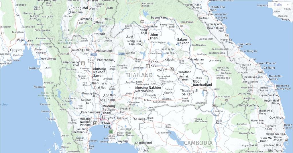 Location of Nakhon Sawan and Phitsanulok Chiang Mai HSR Yangon