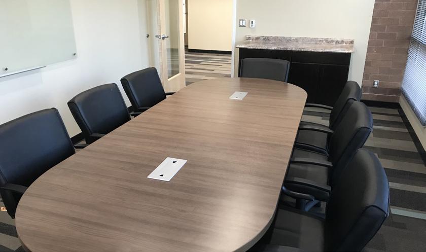 E14 on campus map 1861 Pratt Drive, Suite 1000 Table seats 8 244 sq ft Amenities: Whiteboard, erasers, markers and phone The WIKI CONFERENCE ROOM is one of our most popular rooms, which is in the