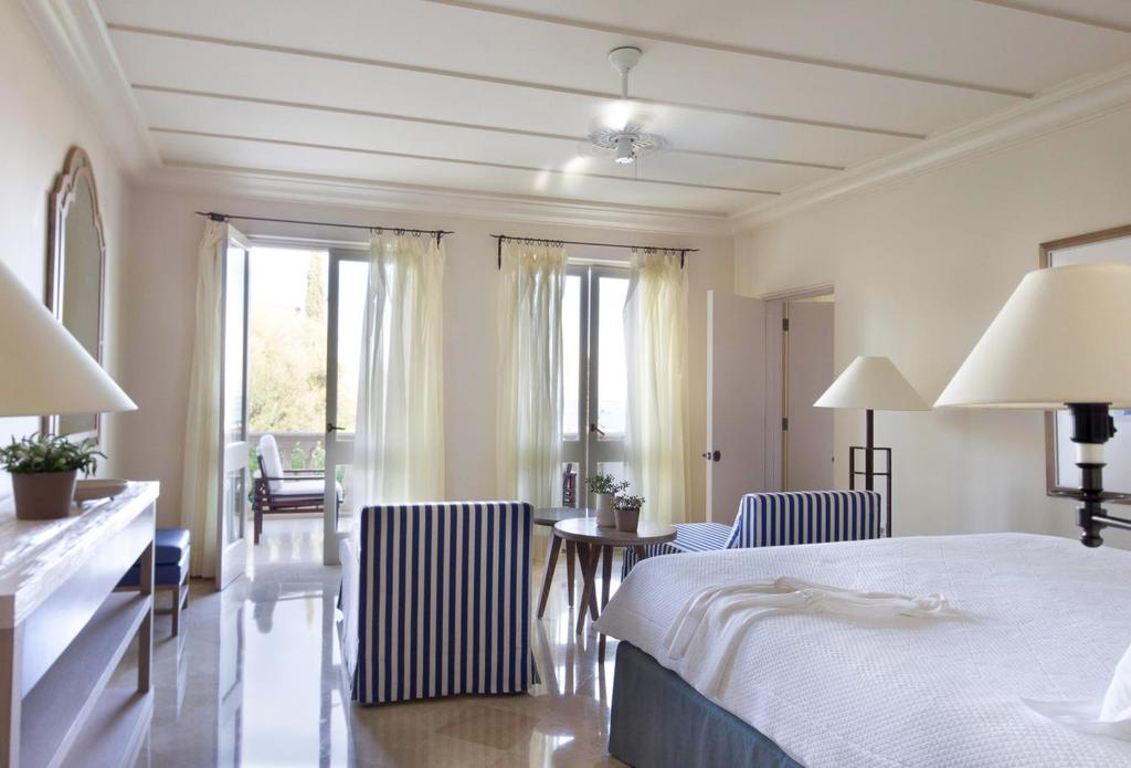 Your Accommodation Your Selected Room Studio Suite with extended terrace Comfortable studio accommodation located in the main building that has sea views and a Mediterranean design with marble