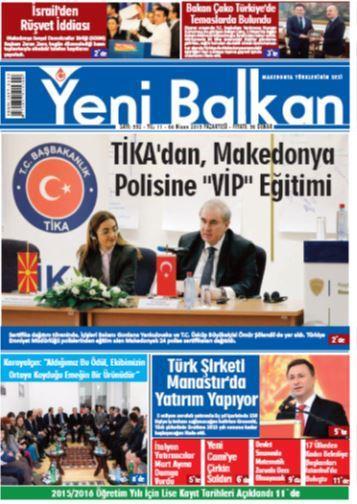 Mediat turkofone në Ballkan Kapitulli 4 Media turkofone në Ballkan Alban TARTARI Yeni Balkan gjendet në internet me një faqe që freskohet përditë me lajme të reja.