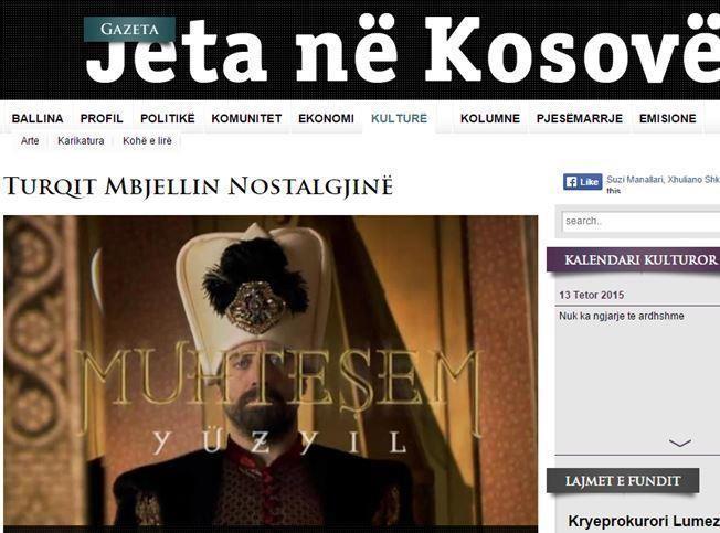 Figura 69: Shkrim në median kosovare, lidhur me serialet turke.