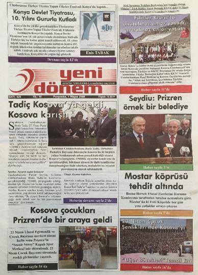 Mediat turkofone në Ballkan Kapitulli 4 Media turkofone në Ballkan Alban TARTARI vitin 1999, me heqjen e gjuhës turke si gjuhë zyrtare, gazeta "Tan" në përvjetorin e saj të 30-të u mbyll për shkak se