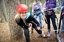 Low Ropes Situated in purpose built low ropes area and primarily involving low level balance, problem solving and team coordination,