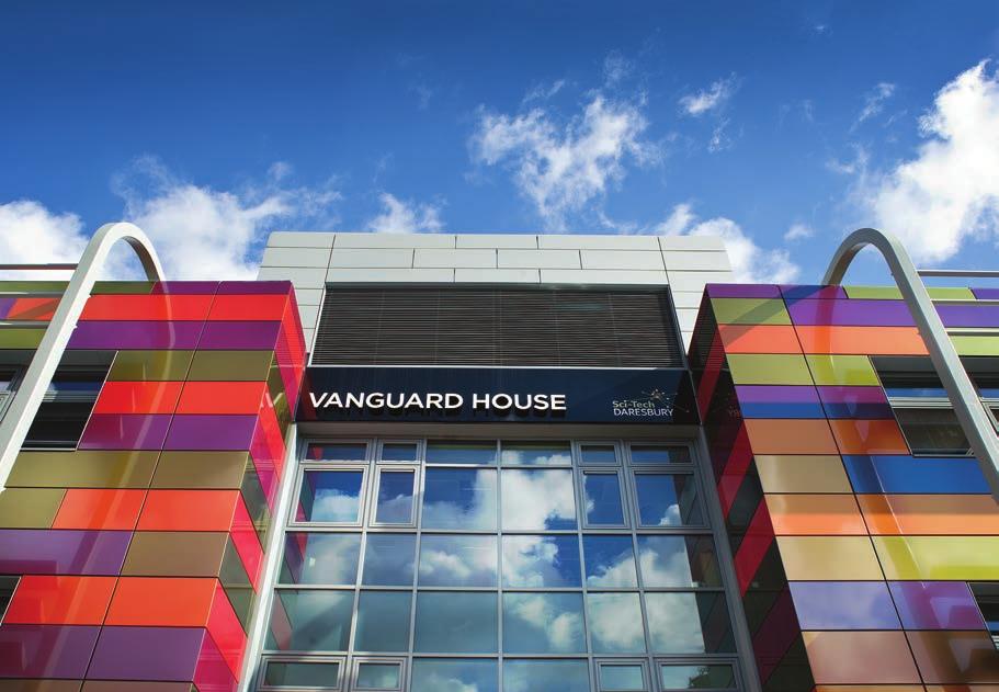 Vanguard House Sci-Tech Daresbury VANGUARD HOUSE THE DETAILS VANGUARD HOUSE PROVIDES THE FOLOWING INTERNAL AND EXTERNAL FEATURES: High speed internet connectivity to the building Cat 6 cabling