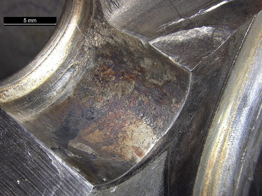 inspection within the dowel pin bores. Any corrosion or cracking within the bore may go undetected until it progresses to the surface of the flange.