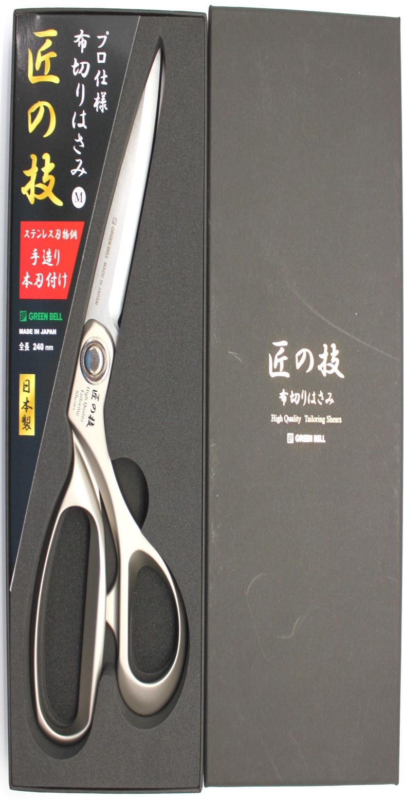 HIGH QUALITY TAILORING SCISSORS - GREENBELL G-5100 HIGH QUALITY TAILORING SCISSORS 210 MM Provide smooth cutting Stainless steel 210 mm ITEM NO: