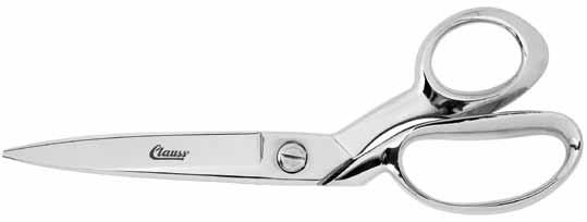 Use for drapery, canvas, fabric, sewing, upholstery, tailor and marine shops. Multi-purpose and Specialty High Leverage Shears. Hot forged, thru-hardened, fully double-plated chrome over nickel.