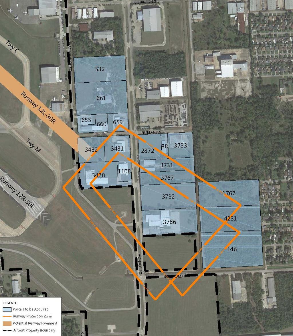 Exhibit 7-1: Parcels Impacted by Proposed Airport Developments Exhibit 7-2: Airport Development Plan
