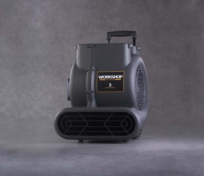 18 WS1625AM 1625 CFM 2200 MAX air mover 3 SPEED Featuring three speed choices, the WORKSHOP Air Mover provides high volume air circulation to dry wet carpets, floors, entrances, etc. 3 Speed: Hi - 3.