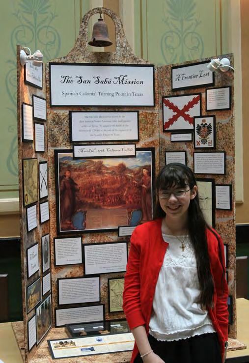 TAS member Annie Salinas Wins 2nd Place at National History Day Competition with Exhibit on San Sabá Mission By Douglas K.