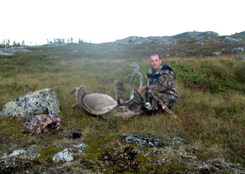 net Keeping The Traditions Alive CTA Member Tom McRary with the first of two caribou that he harvested on his Quebec