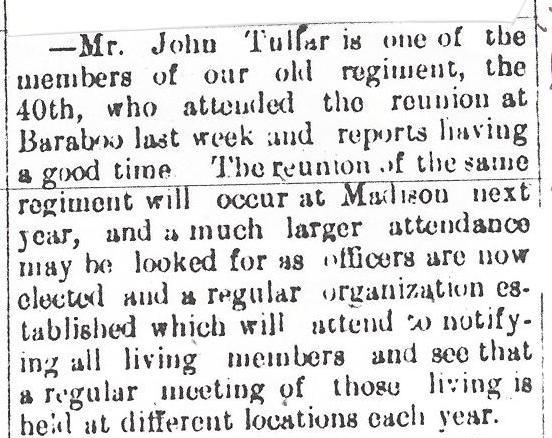 became the parents of Arthur Tomlin who married his third wife, Viola Esther Heisel in 1940 in Waverly, Iowa. John Tullar July 8, 1890, The Tribune, p. 1, col. 7, Evansville, Wisconsin Willoughby H.