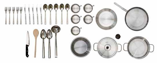 Product key features Kitchen Set UNHCR Type B standard Compact & durable cooking utensils providing complete solution for daily usage Stainless steel 200 series, ISO type 1.