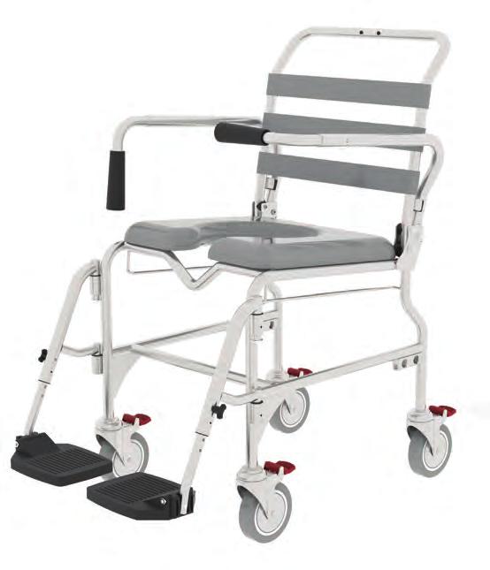 460MM SHOWER COMMODES Commode is registered in the ARTG, AUST R ARTG 286695 Weight Bearing Platform 8º backrest angle ensures patient comfort Improved over toilet clearance