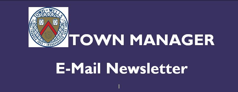 Welcome to the September 28, 2018 edition of the Town Manager s E-Mail Newsletter.