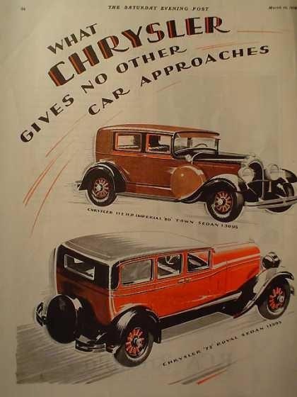 During the 1920's Malcolm C a m p b e l l s o l d Chrysler cars
