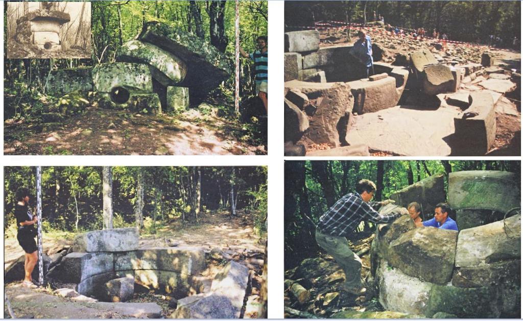 Archaeoastronomy and Ancient Technologies 2015, 3(1), 88-147 132 Fig.71. Restoration of the dolmen near Zhane river [210].