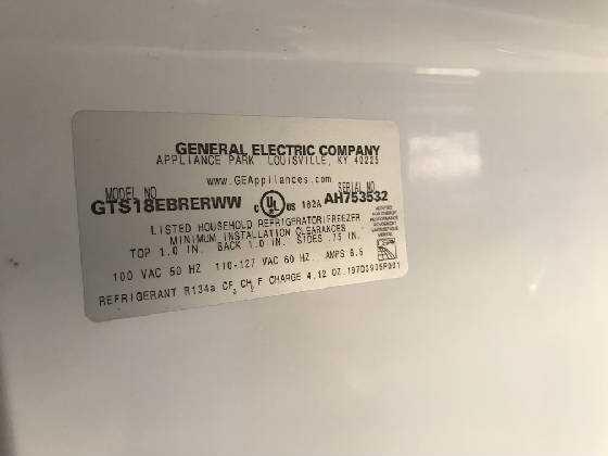 General Electric Sink: Stainless Steel Electrical: 110 VAC