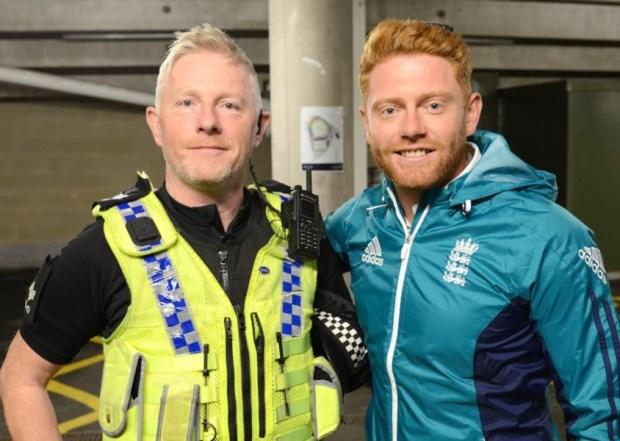 Sergeant Denison s fitting farewell Paul Denison meets man of the match Jonny Bairstow Sergeant Paul Denison was given a fitting retirement send-off recently with the task of ringing the bell for the