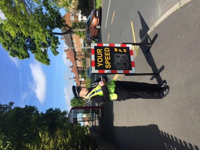 PCSOs Thompson and Scott deployed the SID (Speed Indicator Device) on Talbot Rd, Roundhay between 5pm and 6pm recently.