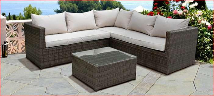Supplied with cushions Features: All weather brown faux rattan,powder coated steel frame, 2 Seater sofa: H: 79 x W: 112 x D: 64 cm,single chair x 2: H: 79 x W: 58 x D: 64 cm Table: H: 38 x W: 80 x D: