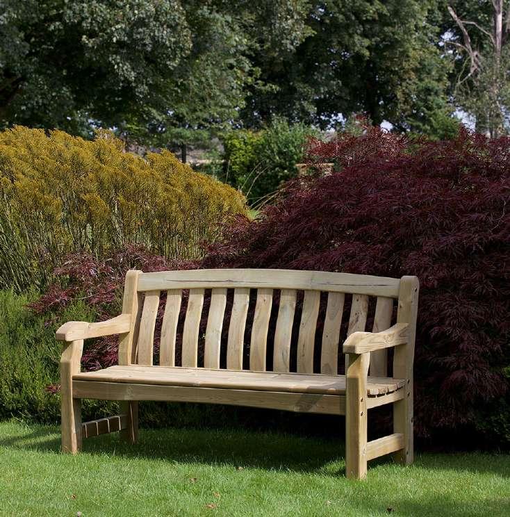 DEVON DELUXE 2 SEATER GARDEN BENCH 289.00 Suitable for a garden or any other outdoor public space, this classic bench is stunningly visual and practical.