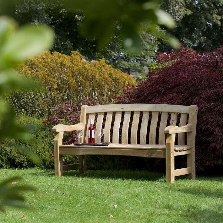 Made in the UK Pressure Treated Self-Assembly. Dimensions 1335 x 700 x 900 mm DEVON DELUXE 3 SEATER GARDEN BENCH 299.