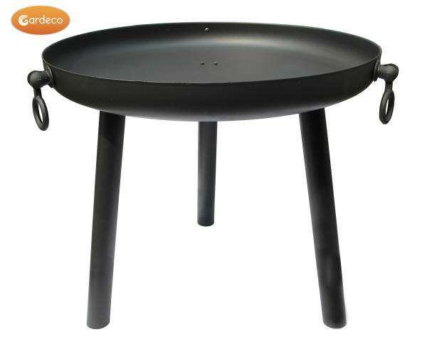 DAKOTA STEEL FIRE PIT Features: Large fire pit- ideal centre-piece and focal point Made of strong steel- long-lasting, 2 year guarantee Three equidistant handles for easier movement or hanging on