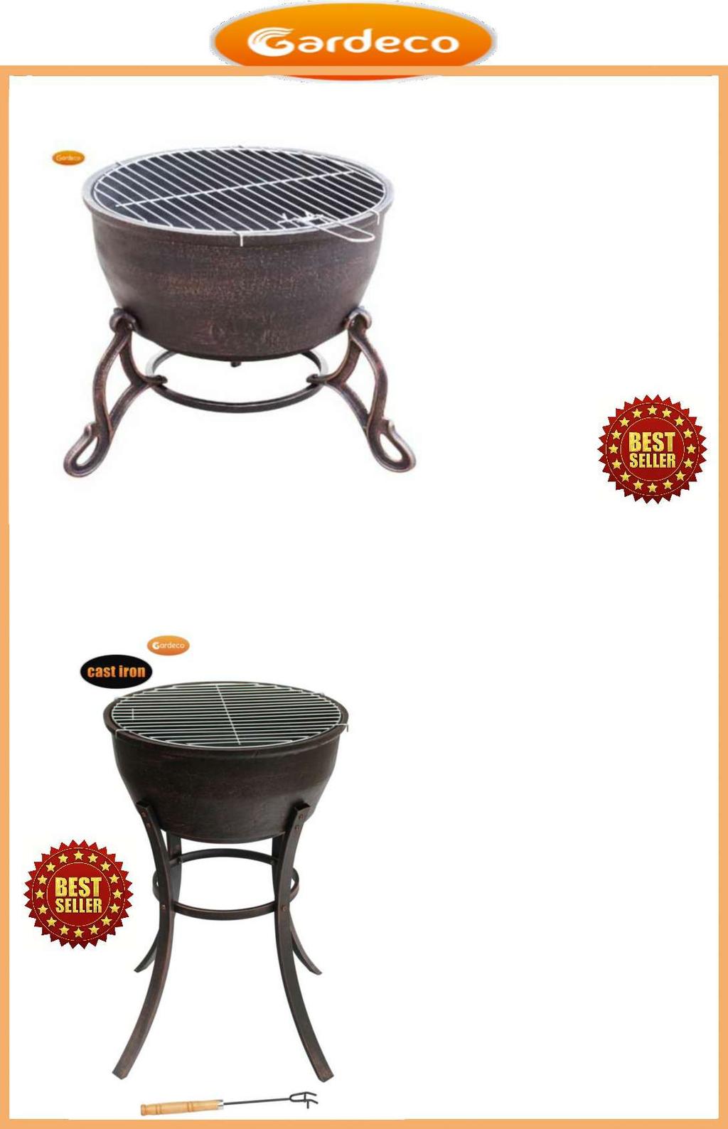 ELIDIR CAST IRON FIRE BOWL Features: Best-selling deep fire pit Made of cast iron so strong and durable Decorative cast iron legs Suitable for frequent and prolonged use Suitable for big fires