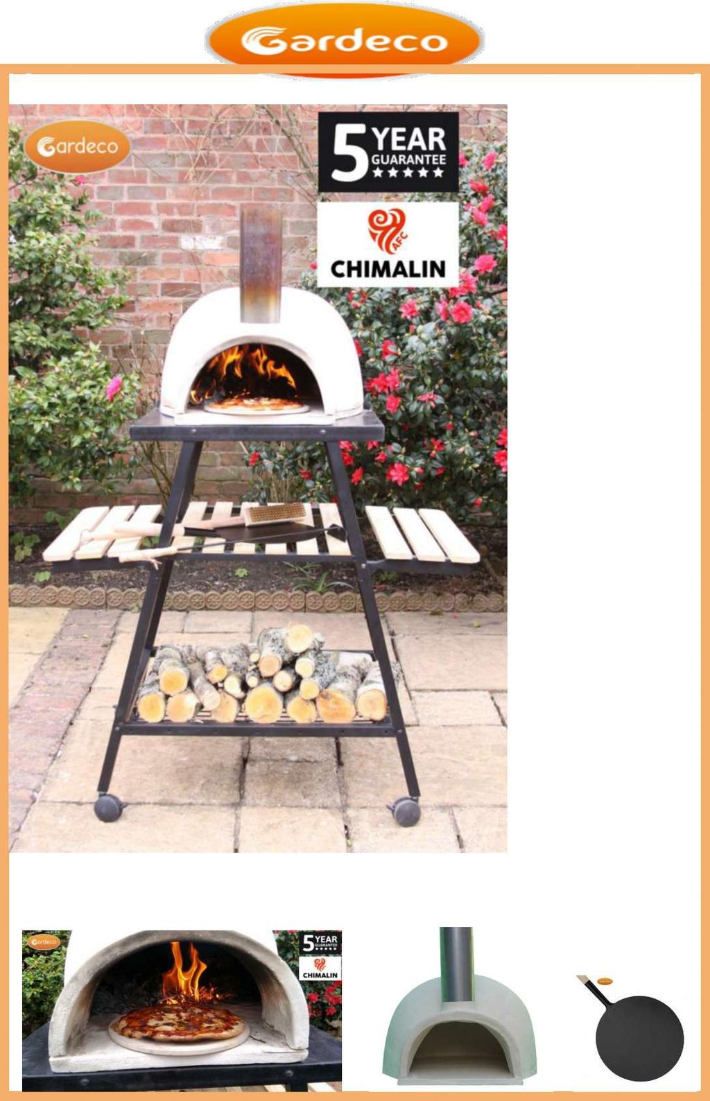 PIZZARO & STAND PIZZA OVEN Features: Traditional design pizza oven with dome and front funnel 599.99 Made of CHIMALIN AFC.