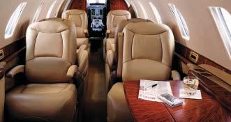 Cessna claims the Sovereign's 12 passenger although more normally eight seat cabin - is the largest in its class with 40% more volume than the Bombardier Learjet 60 and 18% more than Raytheon s