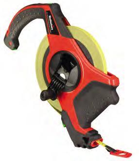 Mouth-piece with anti-wear function. Hole hanger for strap enabling safe work at heights. Type approved as per EU Class I. The steel tape can withstand gentle bending, but should not be folded.