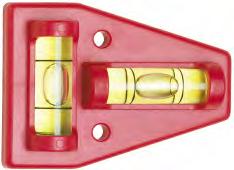 Suitable for checking the incline of larger surfaces. Made from acrylic glass, making them both light and durable. The bleed screws are made from brass in order to be highly resistant to corrosion.