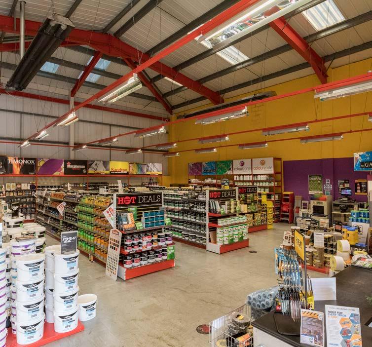 Open plan ground floor trade counter, showroom area with internal two storey offices. Approximately 10% roof lights. Unit access via a single roller shutter door. Minimum eaves height of 6 metres.