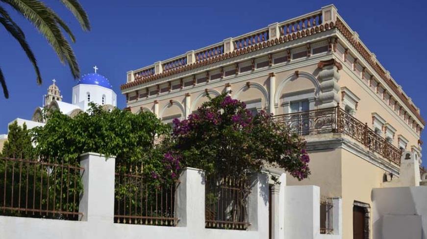 One of the most beautiful Santorini mansions Argyros mansion, Messaria The Argyros Mansion is the only mansion open to the public on the island of Santorini and the most elegant witness of the 18th