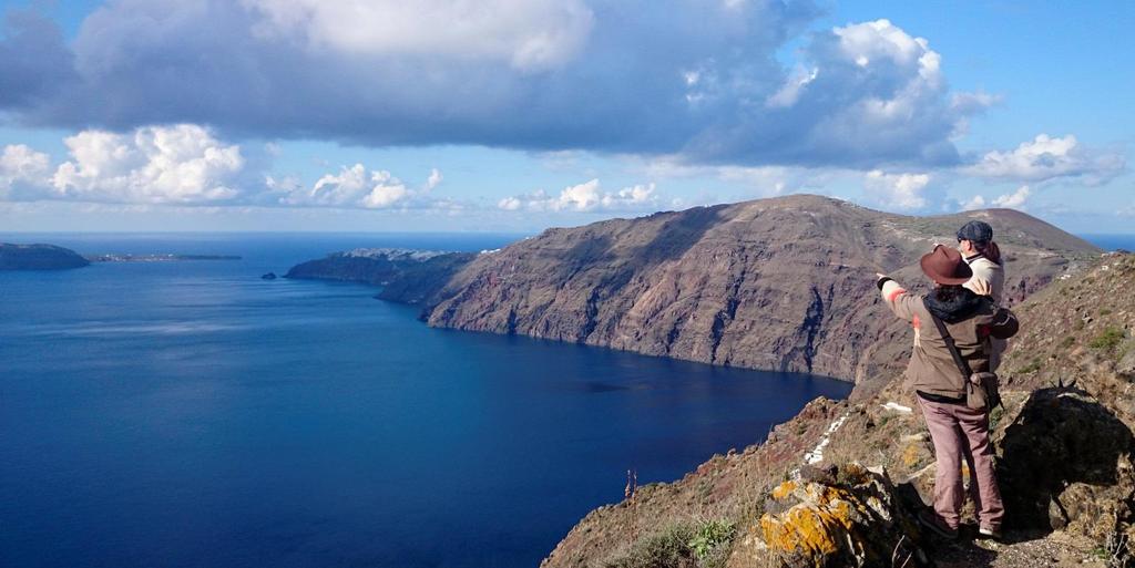 Walking Tours The Caldera Hike Enjoy a guided walking tour on Santorini's most impressive path, right on the rim of the famous volcanic caldera.