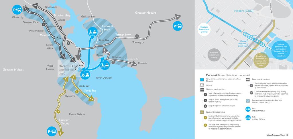 Figure 9: Hobart Transport Vision Source: Infrastructure Tasmania, Department of State Growth 2018.